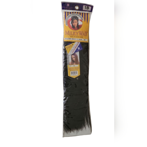 Milky Way Yaky Weave 100% Human Hair 14" Color 1B - Picture 1 of 1